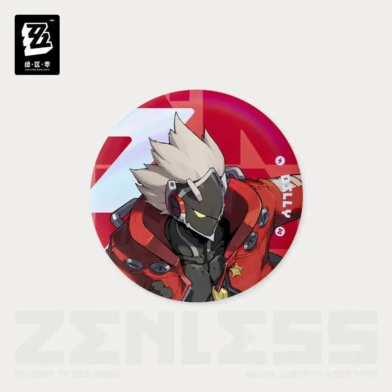 Zenless Zone Zero Time Signal Research Series Tinplate Badge Billy Kid ACG Go Anime www.acg-go.com Alexandrina Sebastiane (Rina), Anby Demara, Anton Ivanov, Badge, Belle, Ben Bigger, Billy Kid, Corin Wickes, Ellen Joe, Grace Howard, Koleda Belobog, Nekomiya Mana, Nicole Demara, Soldier 11, Von Lycaon, Wise