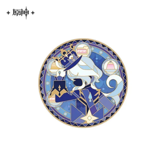 Genshin Impact Iridescence Invitation Series Badge Furina ACG Go Anime www.acg-go.com Badge, Furina, Hu Tao, Lyney, Nahida, Neuvillette, Wriothesley, Zhongli