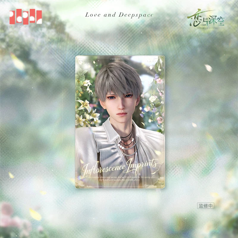 Love and Deepspace Spring and Flowers Series Floral Silhouette Acrylic Shikishi Cardboard