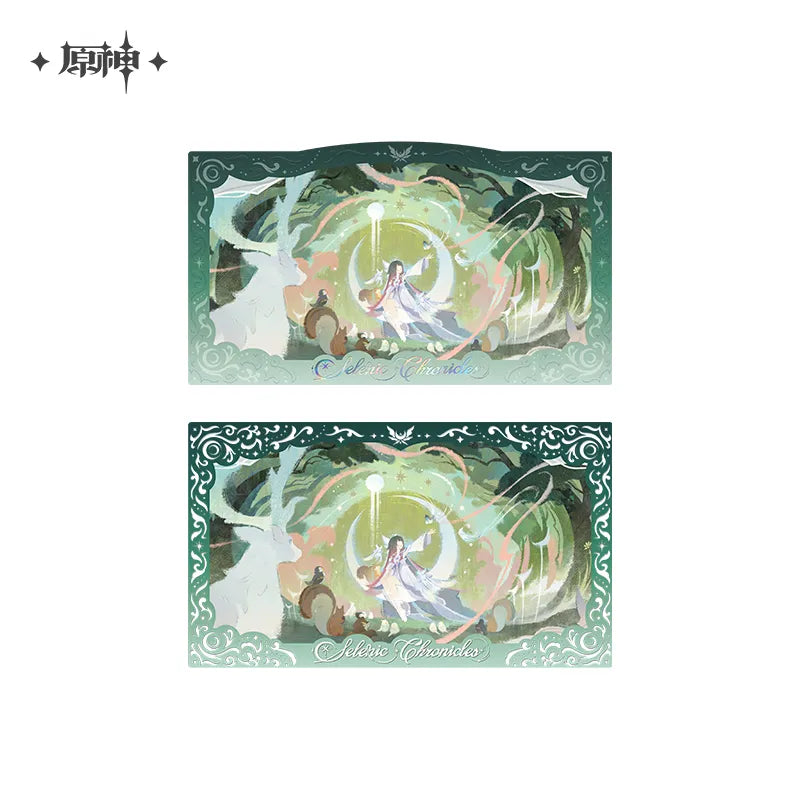 Genshin Impact Selenic Chronicles Series Badge & Commemorative Card Set
