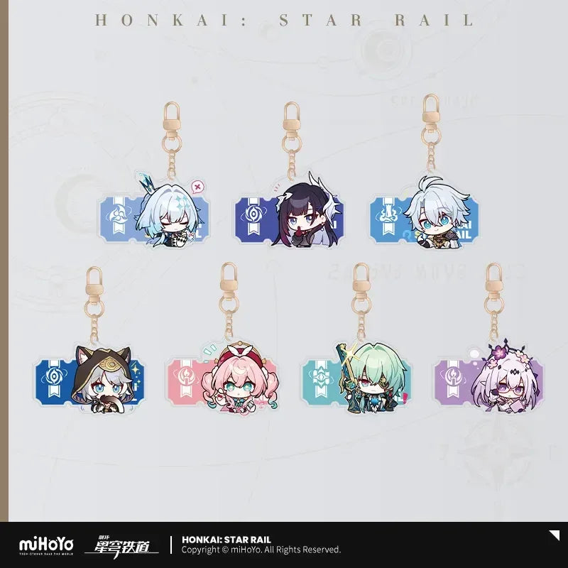 Pom-Pom Exhibition Series Acrylic Keychain Honkai: Star Rail Sunday (B) ACG Go Anime www.acg-go.com Acheron, Aglaea, Anaxa, Argenti, Aventurine, Black Swan, Blade, Boothill, Caelus, Castorice, Cerydra, Cipher, Dan Heng, Dan Heng • Imbibitor Lunae, Dr. Ratio, Firefly, Fu Xuan, Fugue, Huohuo, Hyacine, Hysilens, Jade, Jing Yuan, Jingliu, Kafka, Luocha, March 7th, Mydei, Pendant & Keychain, Phainon, Robin, Ruan Mei, Sam, Seele, Silver Wolf, Sparkle, Stelle, Sunday, The Herta, Topaz, Trailblazer, Tribbie
