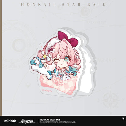 Nameless Honor Series Acrylic Clip Honkai: Star Rail Hyacine ACG Go Anime www.acg-go.com Acheron, Anaxa, Aventurine, Blade, Boothill, Bronya, Castorice, Cipher, Dan Heng, Dr. Ratio, Firefly, Fu Xuan, Gepard, Herta, Himeko, Hyacine, Jing Yuan, Jingliu, Kafka, March 7th, Mydei, Office Supply, Ruan Mei, Sampo, Sparkle, The Herta, Topaz, Trailblazer, Tribbie, Welt, Yanqing