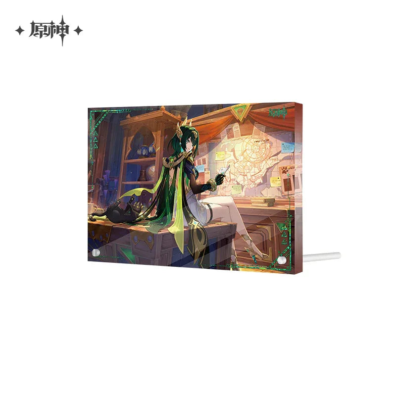 Thick Acrylic Ornament Genshin Impact An Elegy for Faded Moonlight ACG Go Anime www.acg-go.com Art Decor, Event Artwork, Shikanoin Heizou, Yae Miko, Yoimiya