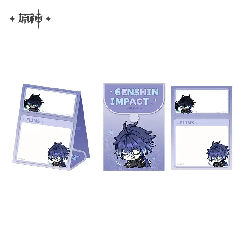 Genshin Impact Nod-Krai Chibi Emojis Series Notepad Flins ACG Go Anime www.acg-go.com Aino, Flins, Genshin Impact, Ineffa, Lauma, Office Supply