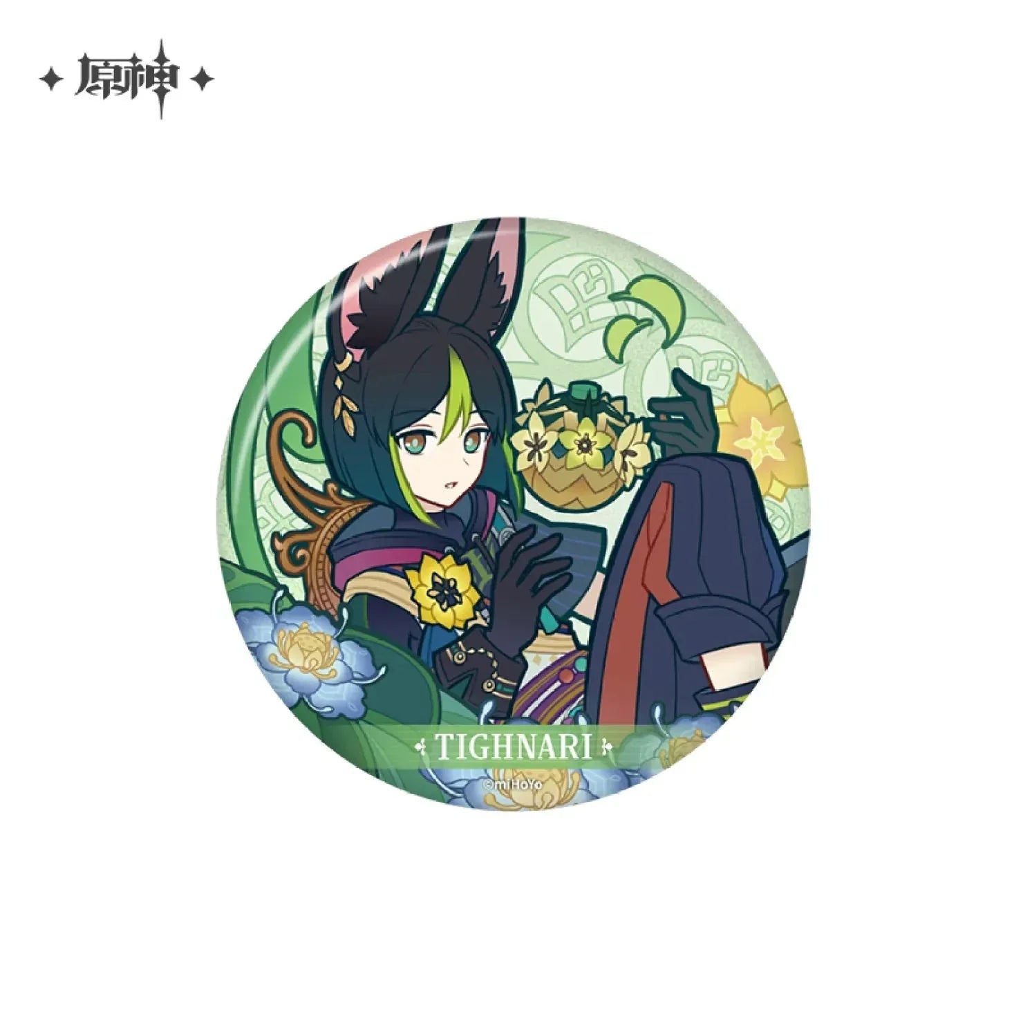 Windblume’s Breath Badge Genshin Impact Tighnari ACG Go Anime www.acg-go.com Albedo, Badge, Collei, Dvalin, Eula, Theme Artwork, Tighnari, Venti