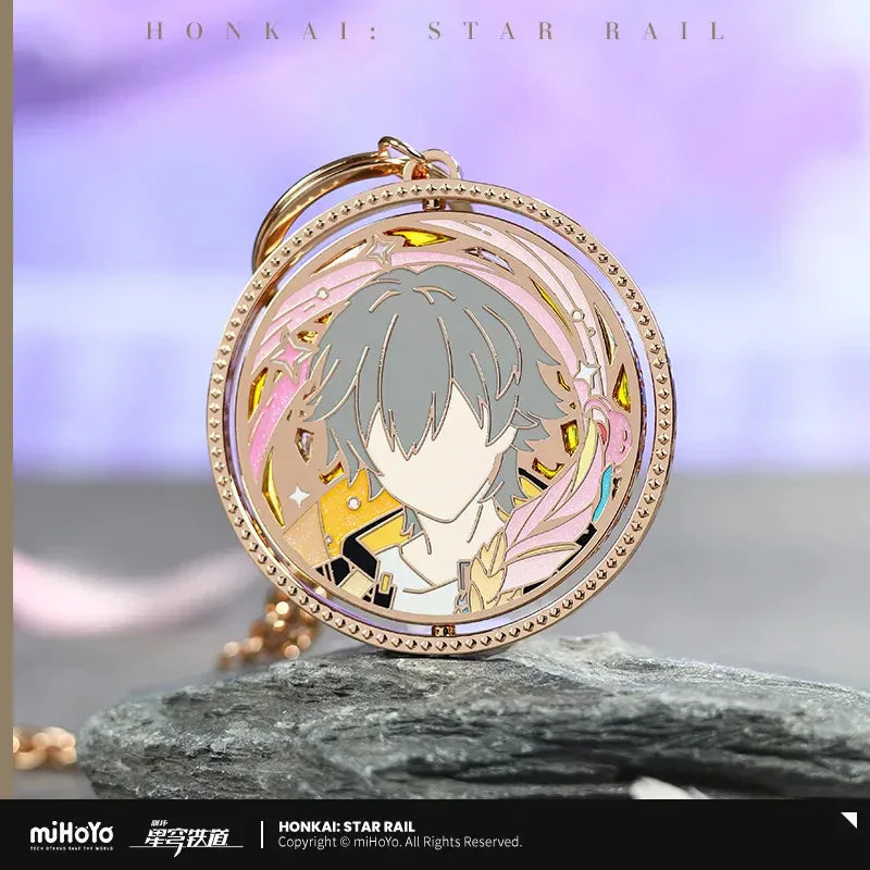 Honkai: Star Rail Trailblazer Write Series Rotating Metal Pendant Trailblazer Caelus (Male) ACG Go Anime www.acg-go.com Caelus, Honkai: Star Rail, Pendant & Keychain, Stelle, Trailblazer