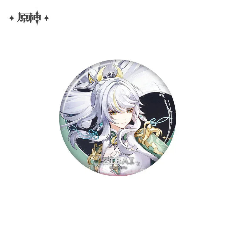 Genshin Impact A Traveler on Winter's Night Series Merch Badge Zibai ACG Go Anime www.acg-go.com Art Decor, Badge, Columbina, Genshin Impact, Il Dottore, Pendant & Keychain, Sandrone, Varka, Wanderer, Zibai