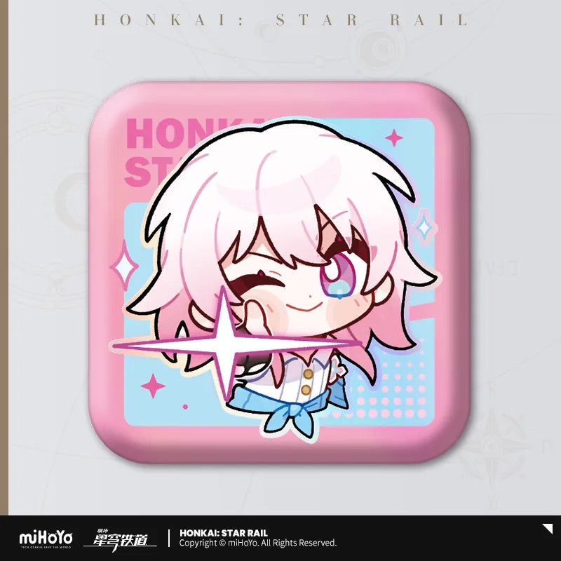 Pom-Pom Exhibition Series Square Tinplate Badge