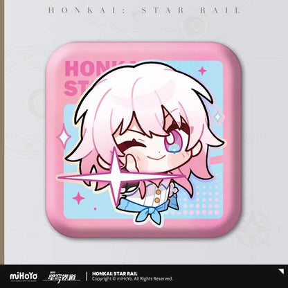 Pom-Pom Exhibition Series Square Tinplate Badge