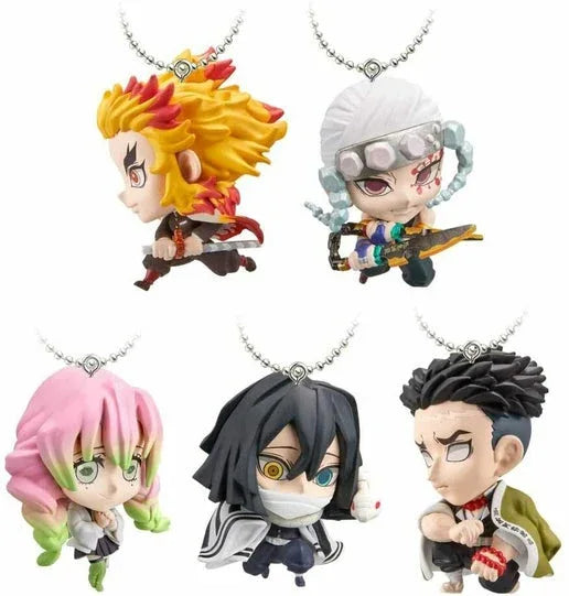 Mascot 4 Mini Figure Pendant Demon Slayer: Kimetsu No Yaiba Random One ACG Go Anime www.acg-go.com Gyomei Himejima, Kyojuro Rengoku, Mitsuri Kanroji, Mystery Box, Obanai Iguro, Tengen Uzui
