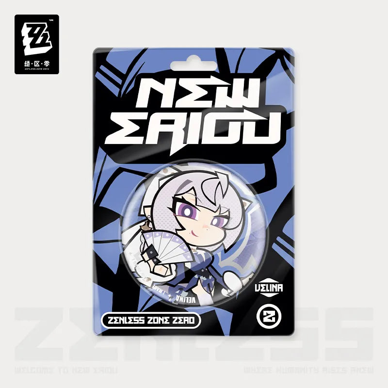 Zenless Zone Zero New Eridu Series External Strategy Department Chibi Tinplate Badge