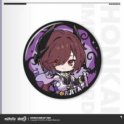 The Seven Shus Night of Encounters Series Chibi Tinplate Badge Honkai Impact 3rd Ajita ACG Go Anime www.acg-go.com Ajita, Badge, Baiji, Honkai Impact 3rd, Lantern, Litost, Serapeum, Songque, Thelema