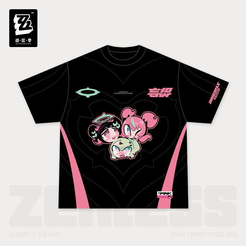 Zenless Zone Zero PINK Sugar Rush Series Printed T-shirt