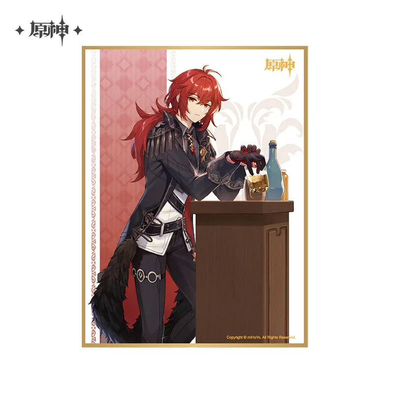 Offline Store Series Vol 2 Shikishi Card Board Genshin Impact Diluc ACG Go Anime www.acg-go.com Art Decor, Cardboard, Character Artwork, Diluc, Kaedehara Kazuha