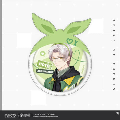 Happy White Day Series Tinplate Badge & Case Set