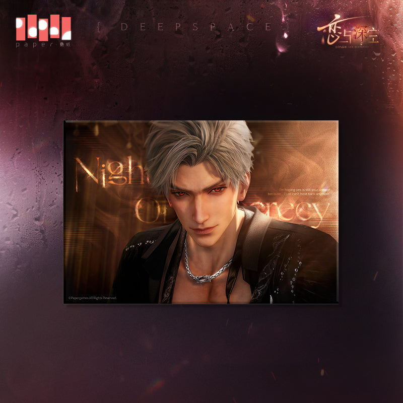 Nightly Rendezvous Series Borderless Amber Glossy Shikishi Cardboard