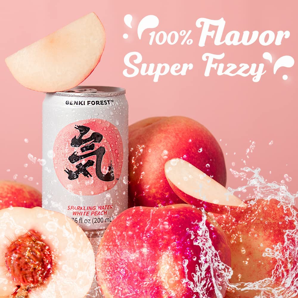 Mini can sparkling water (White peach)