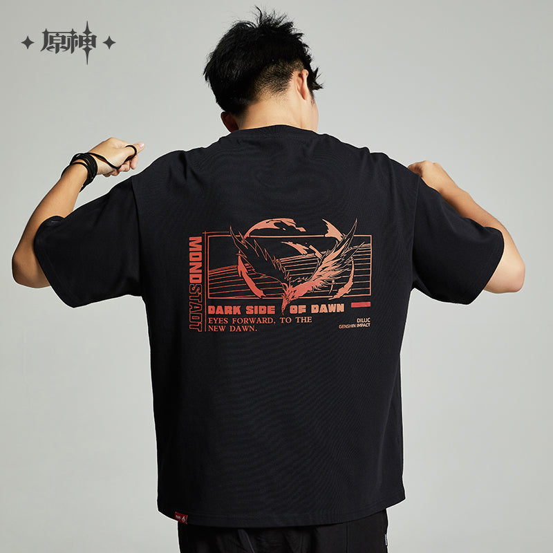 Genshin Impact Flames of Dawn T-shirt Diluc Version