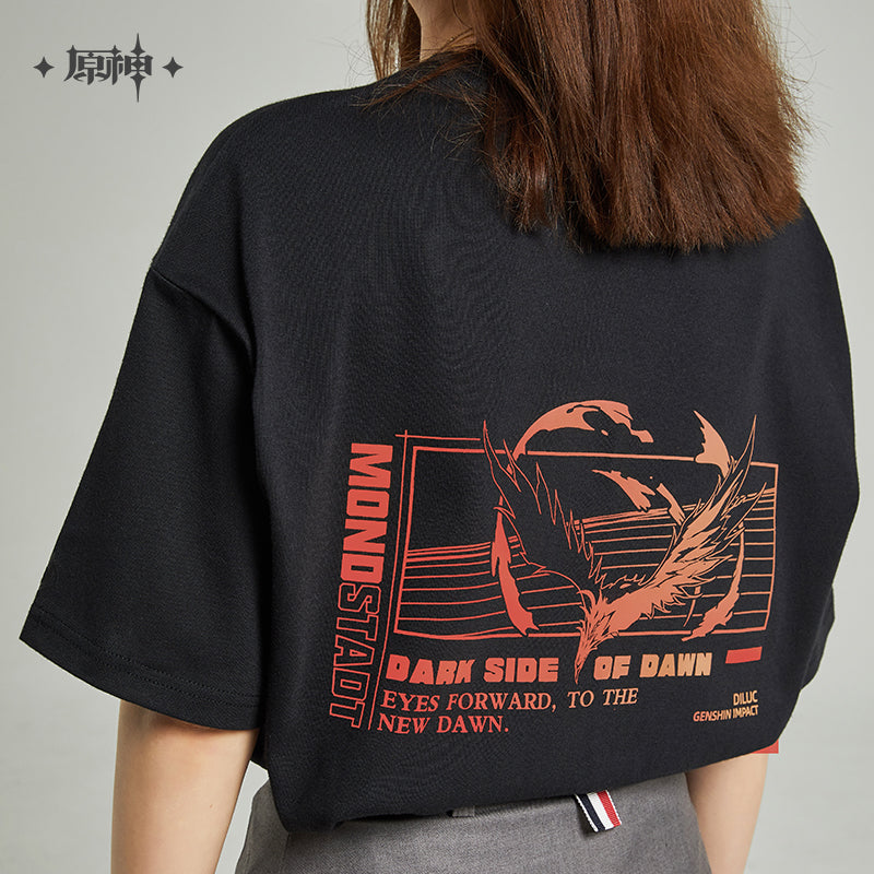 Genshin Impact Flames of Dawn T-shirt Diluc Version