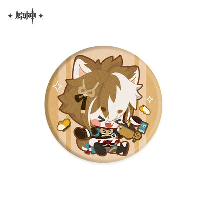 Genshin Impact Chibi Character Plushy Badge