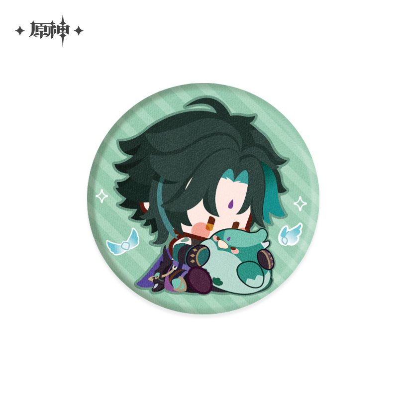 Genshin Impact Chibi Character Plushy Badge