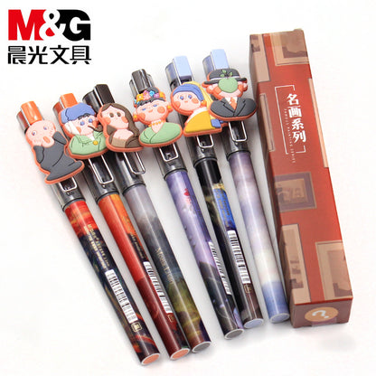 M&G Famous Painting Series M1708 Hi-Tech Water Based Ink Pen 0.5mm (Mystery Box)