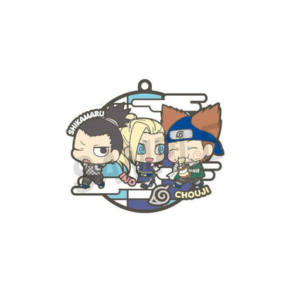 Megahouse Naruto: Shippuden 3-Man squad! Rubber Keychain Mystery Box