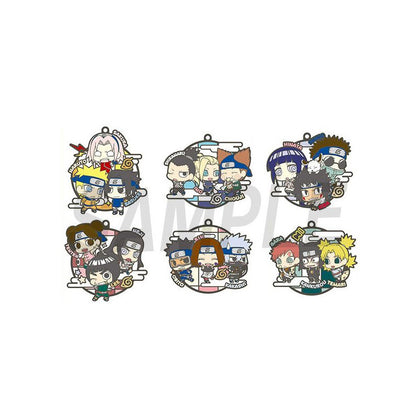 Megahouse Naruto: Shippuden 3-Man squad! Rubber Keychain Mystery Box